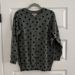 Woman Within Green Cardigan 100% Cotton